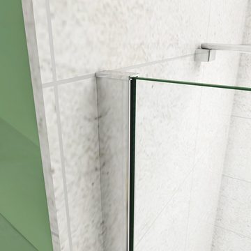 duschspa Badewannenaufsatz 6mm 140cm NANO Glas Duschtrennwand auf Badewanne, Einscheibensicherheitsglas, Sicherheitsglas, (Set)