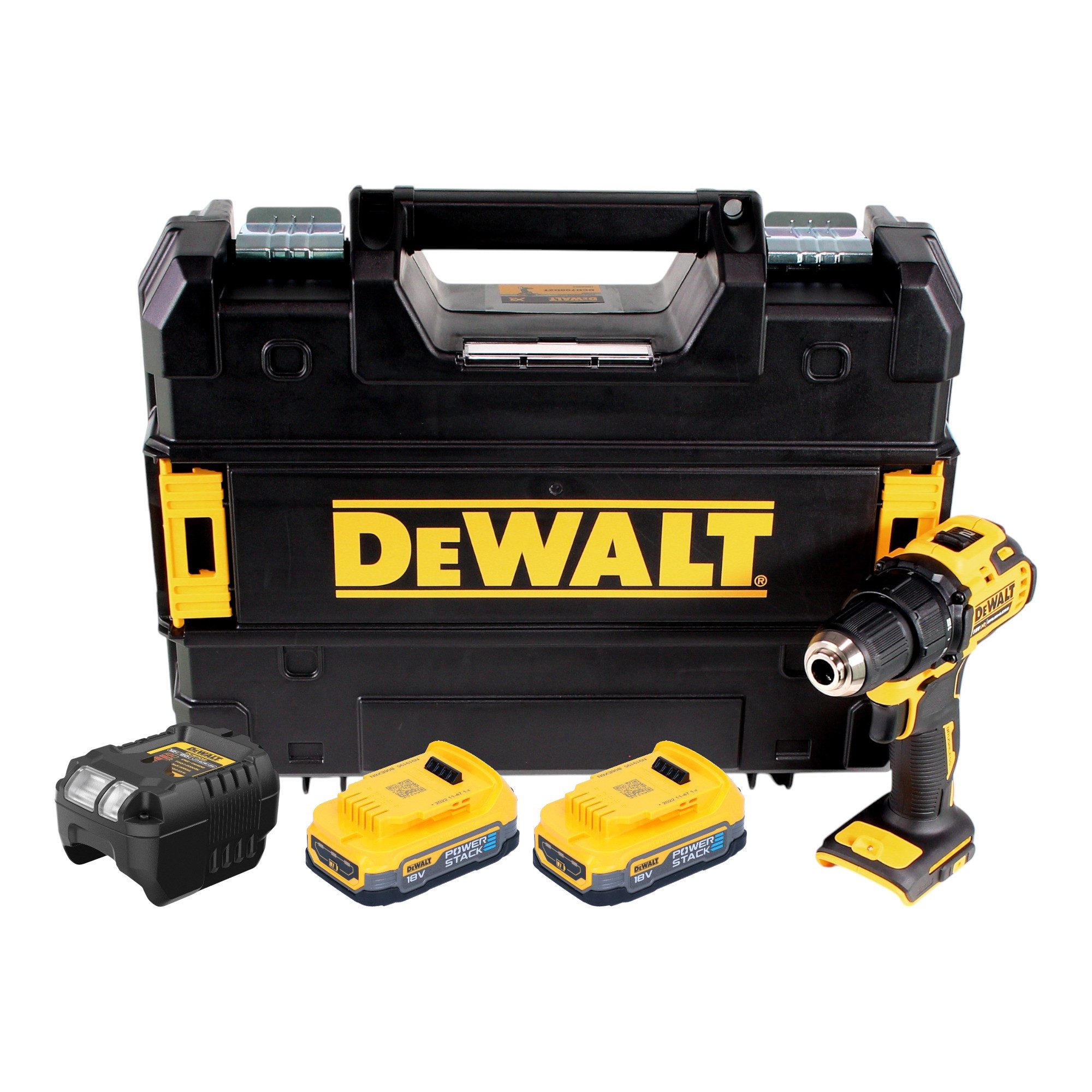 DeWalt Akku-Schrauber DCD 708 E2T Akku Bohrschrauber 18 V 65 Nm Brushless + 2x Powerstack
