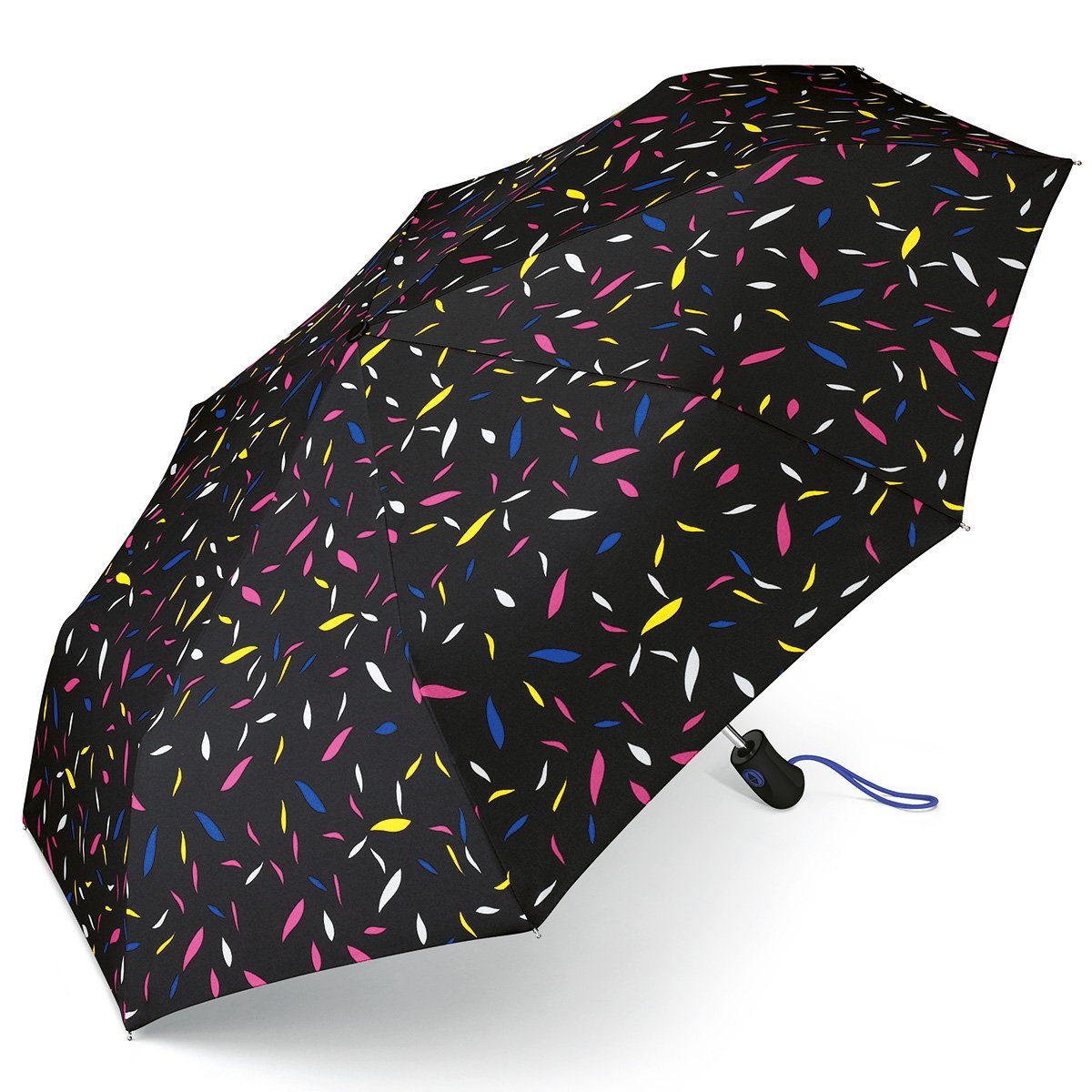 Esprit Taschenregenschirm Easymatic light Little Leaves Black Automatik Reg günstig online kaufen