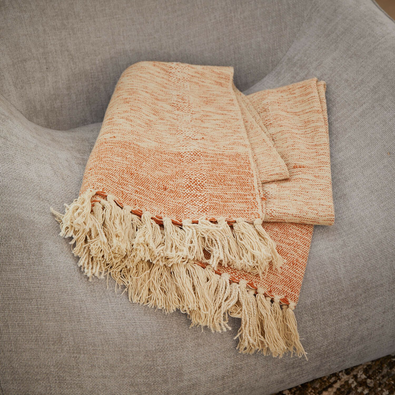 Mirabeau Tagesdecke Plaid Winlow beige/terrakotta