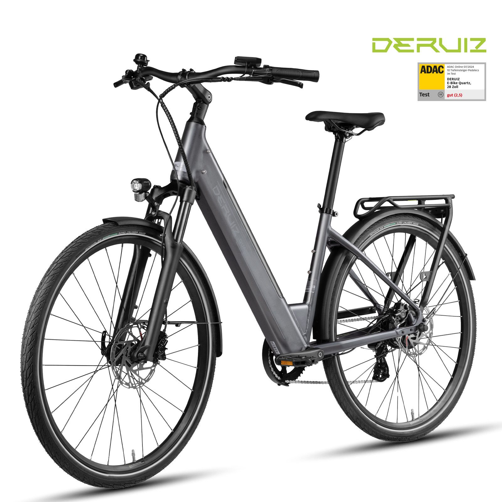 E-Bike Cityrad 28 Zoll Quartz 2.0, 644 Wh, bis zu 161 km, 55 Nm, Drehmomentsensor
