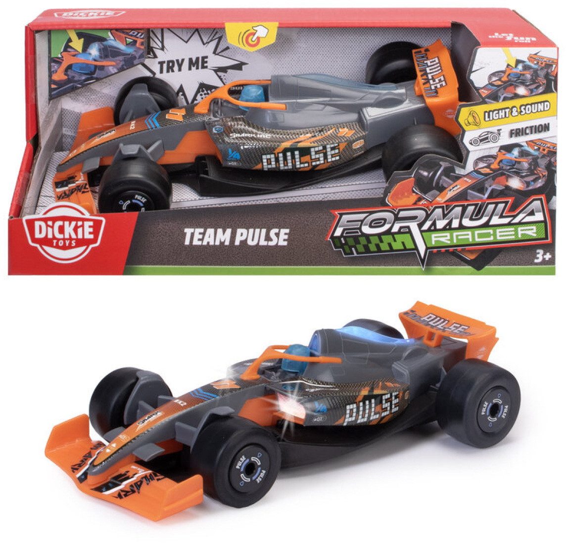 Dickie Toys Spielzeug-Auto Fahrzeug Go Action Asphalt Heroes Formula Racer Team PULSE 203764036