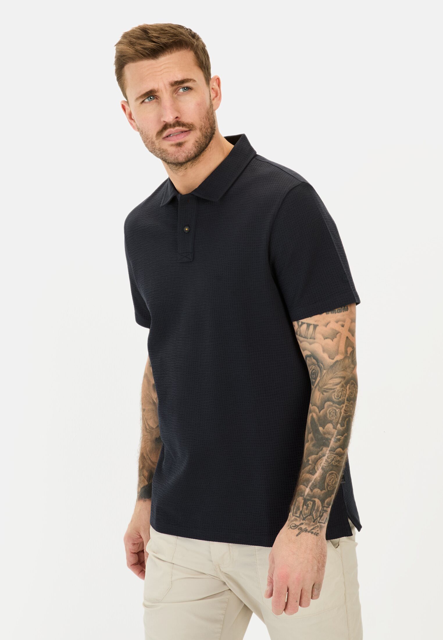 camel active Poloshirt aus einem Baumwollmix günstig online kaufen