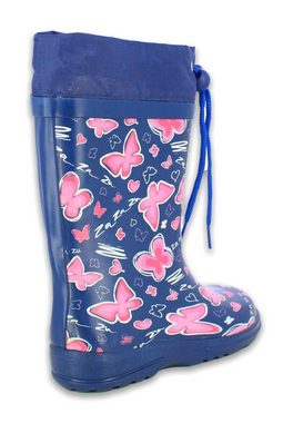 Beck Gummisitefel Blue Summer Gummistiefel (wasserdichter, schmaler Stiefel, für trockene Füße bei Regen und Matschwetter) herausnehmbare Einlegesohle, weicher flexibler Naturkautschuk