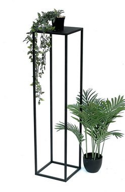 DanDiBo Blumenständer Blumenhocker Metall Schwarz Eckig 100 cm Beistelltisch Modern