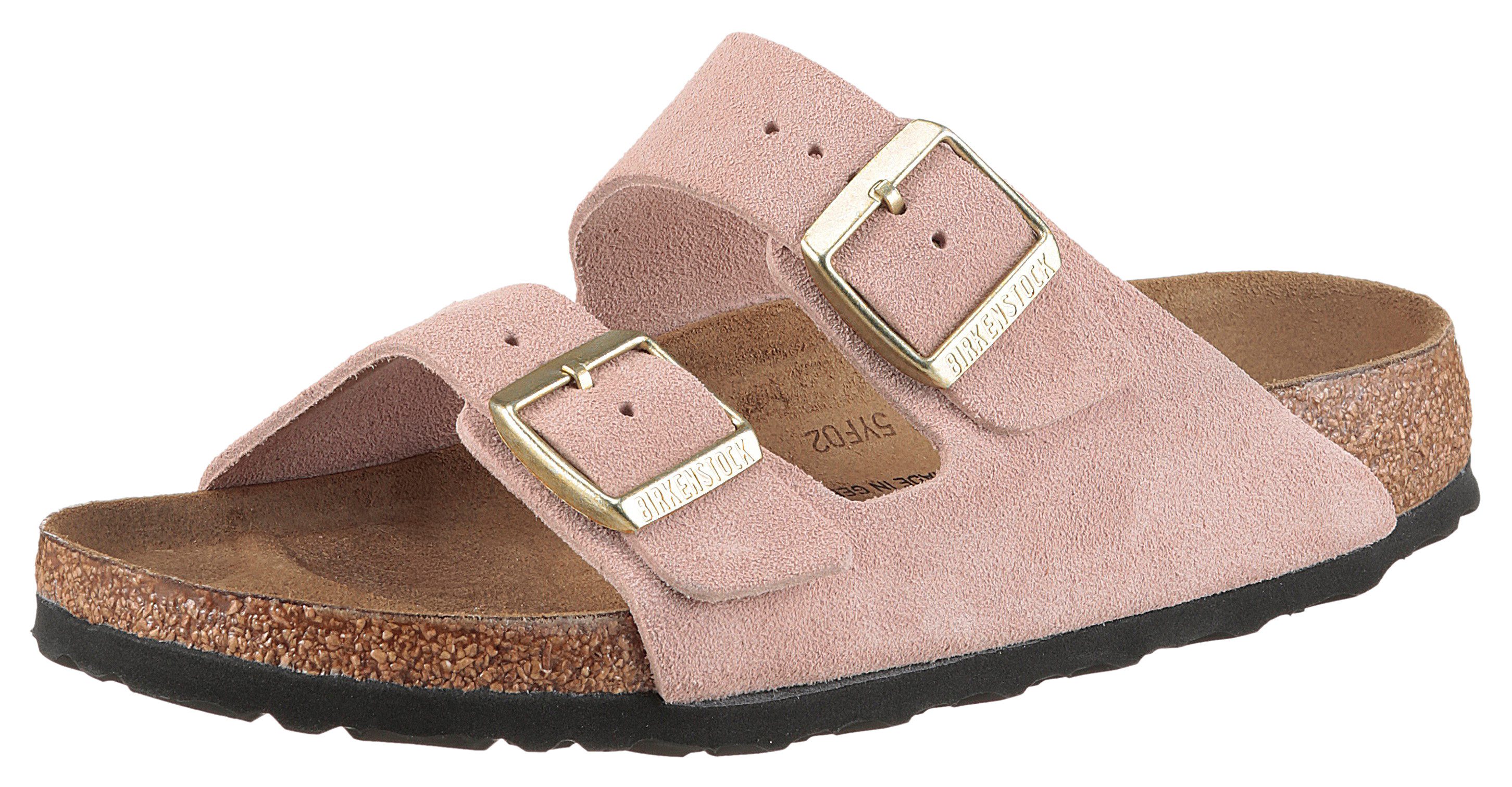 Birkenstock Arizona Suede SFB Pantolette Sommerschuh, Strandschuh, Hausschu günstig online kaufen