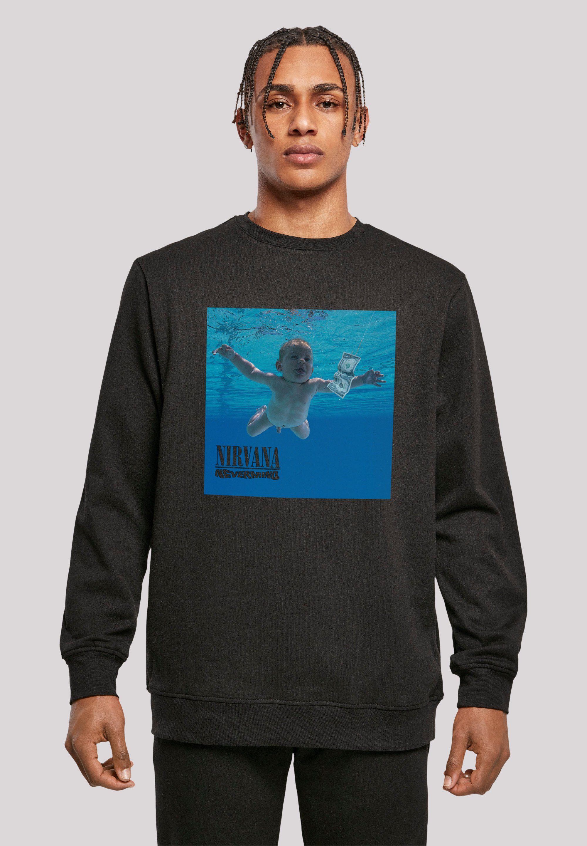 F4NT4STIC Sweatshirt Nirvana Rock Band Nevermind Album Premium Qualität,  Bequemer Schnitt mit entspanntem Tragekomfort