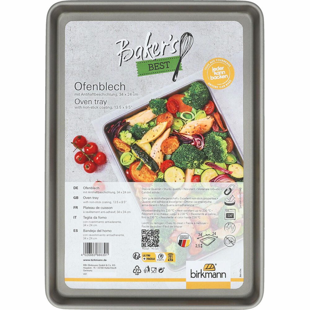 Birkmann Ofenschale Bakers Best Gr. M 34 x 24 cm, Karbonstahl