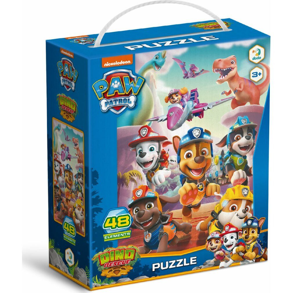 dodo Puzzle DODO Puzzle Paw Patrol: Dinosaurier Rettung 48 Teile, Puzzleteile