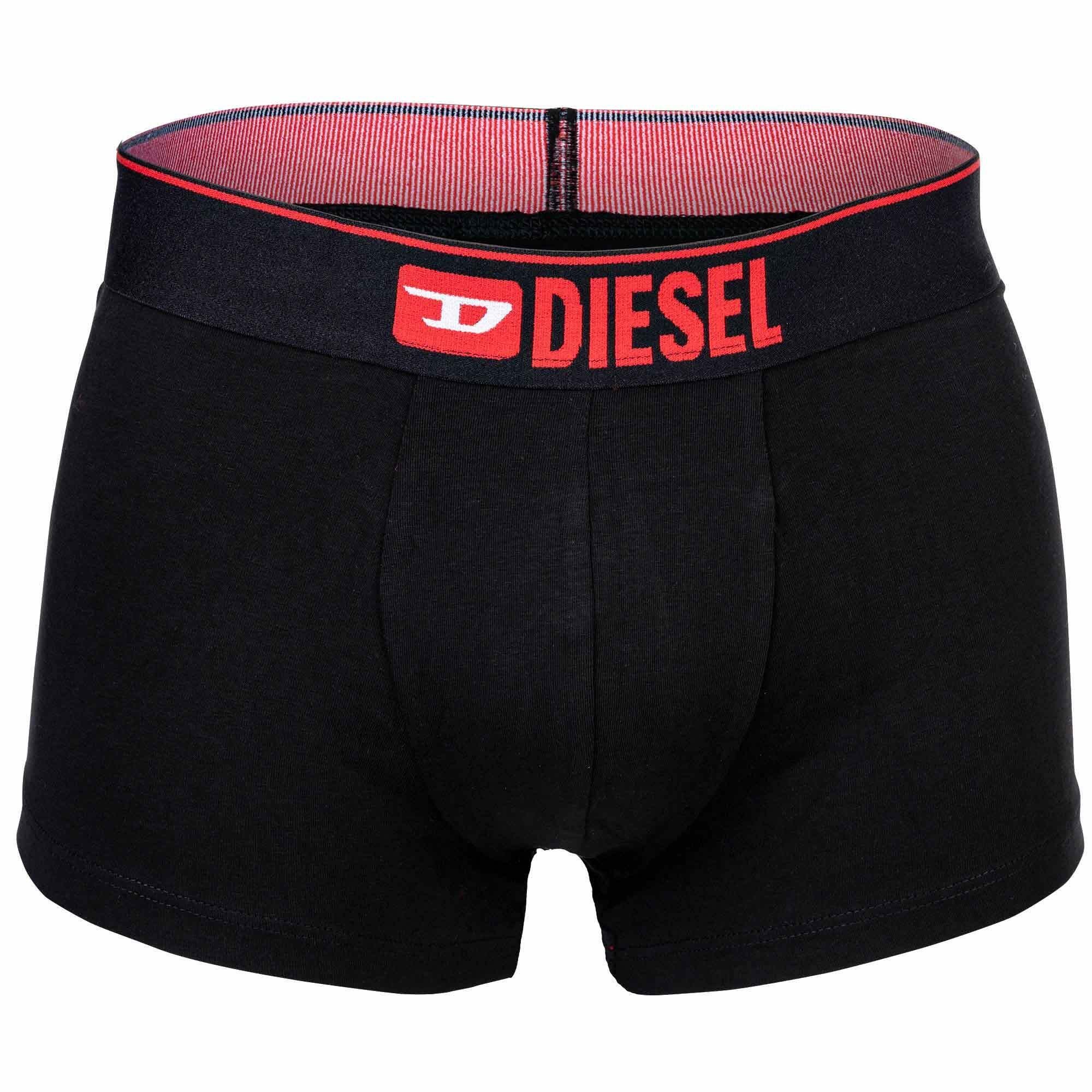 Boxershorts, Boxer Diesel 3er Herren - Schwarz/Grau/Rot Pack