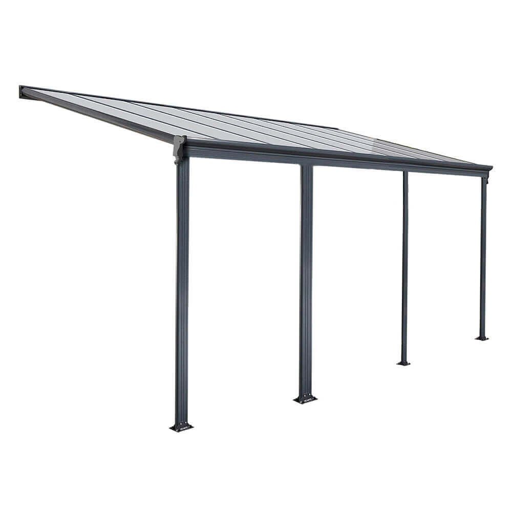 HOME DELUXE Terrassendach SOLIS - Größenauswahl, BxT: 618x303 cm, Bedachung Hohlkammerplatten, (Doppelstegplatten Dach), Pergola aus Aluminium, Sonnenschutz für Terrasse