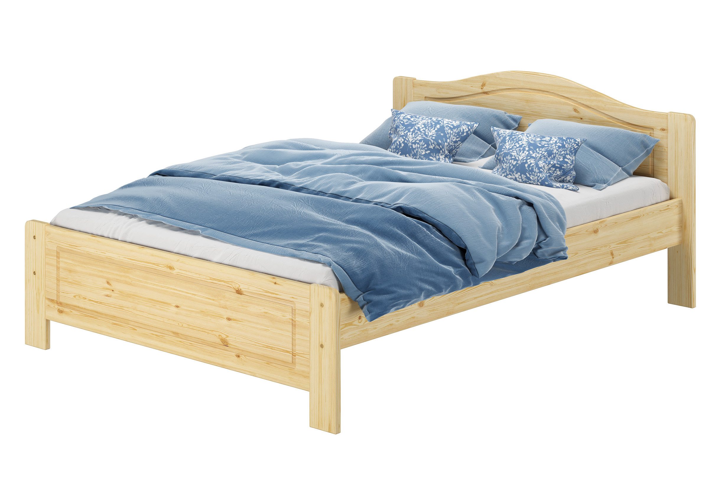 Massivholzbett Holzbett 140 x 200 cm Doppelbett Erwachsene Kiefer Massiv