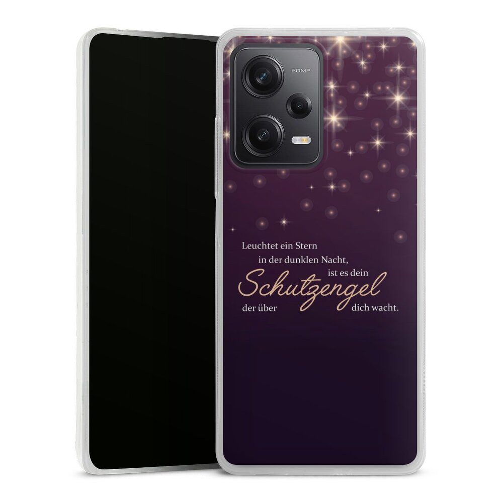 DeinDesign Handyhülle Schutzengel Sprüche Spruch Schutzengel, Xiaomi Redmi Note 12 Pro 5G Slim Case Silikon Hülle Ultra Dünn