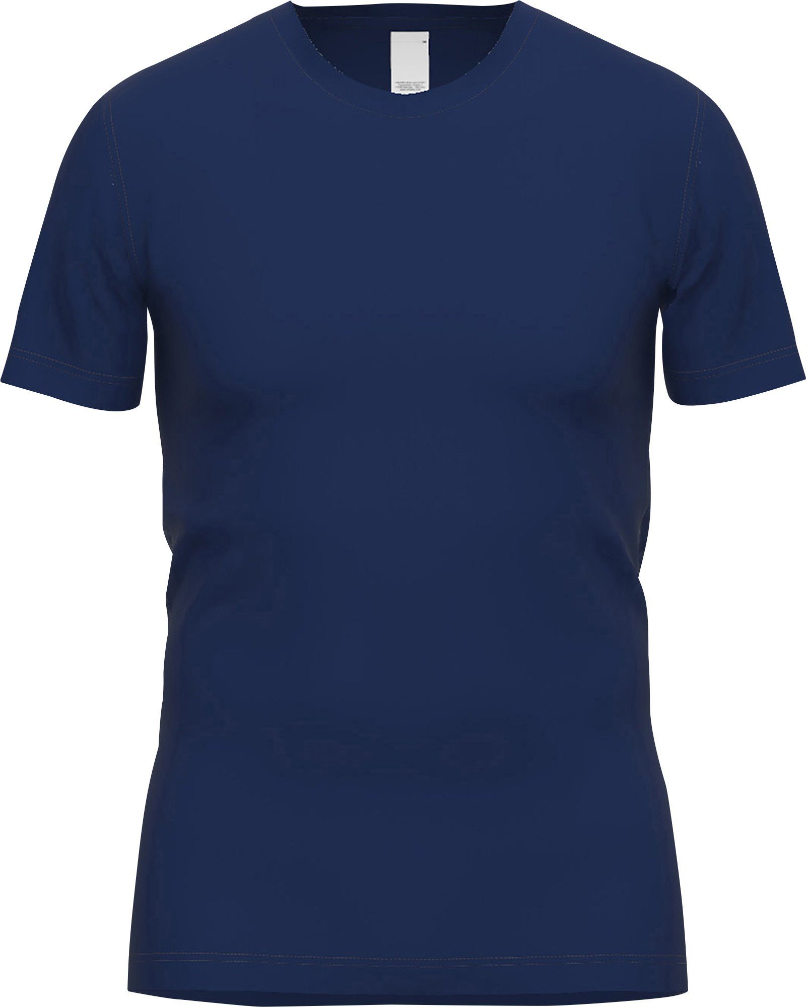 Interlock-Jersey GÖTZBURG Unterhemd blau-dunkel Herren-Thermo-Unterhemd, Uni 1/2-Arm