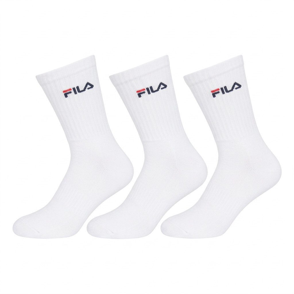 Fila Tennissocken UNISEX CREW TENNIS FULL TERRY SOCKS (3 Paar) mit dezentem Logoschriftzug