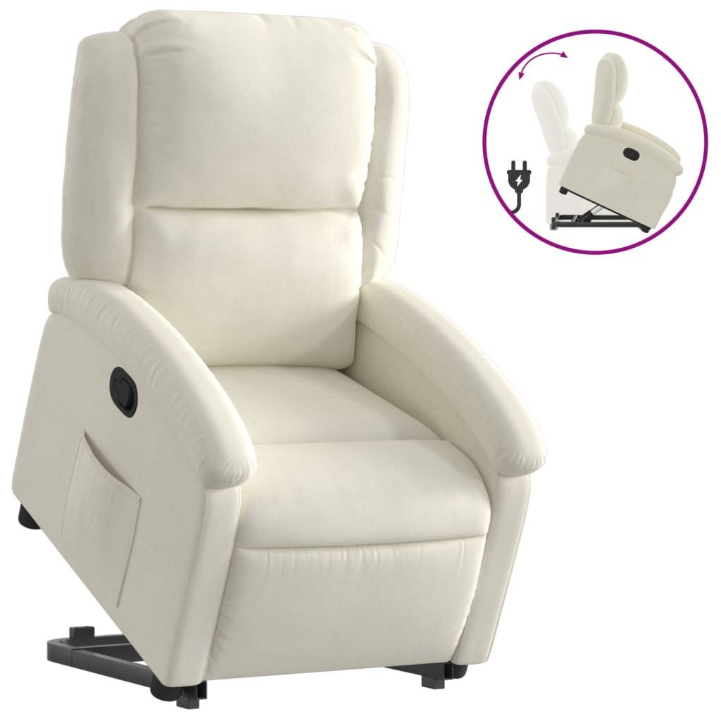 vidaXL Sessel Relaxsessel mit Aufstehhilfe Creme günstig online kaufen