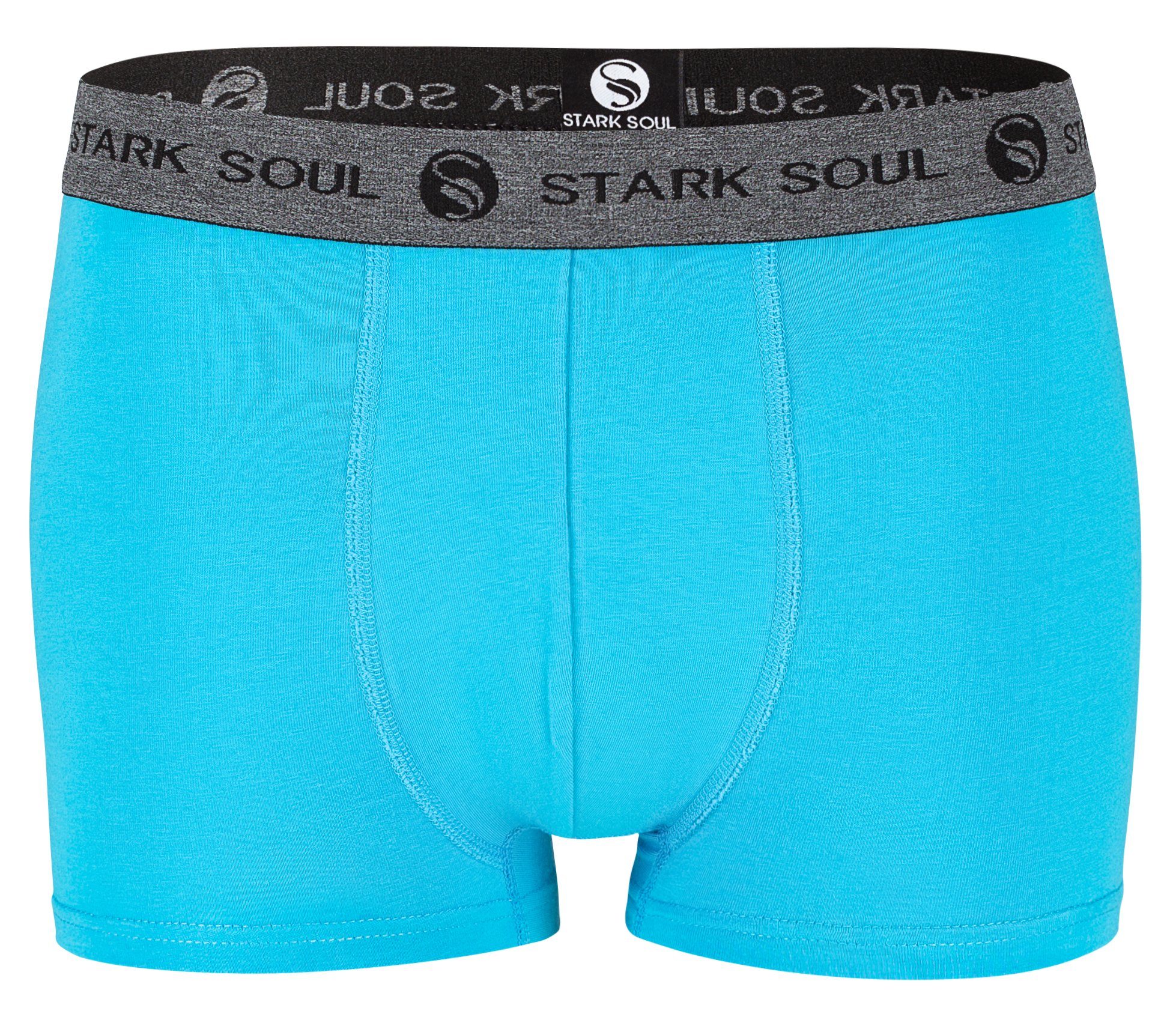 Stark Soul® Boxershorts Herren Baumwoll-Unterhosen 6er im 6er-Pack Pack, Türkis Hipster Boxershorts