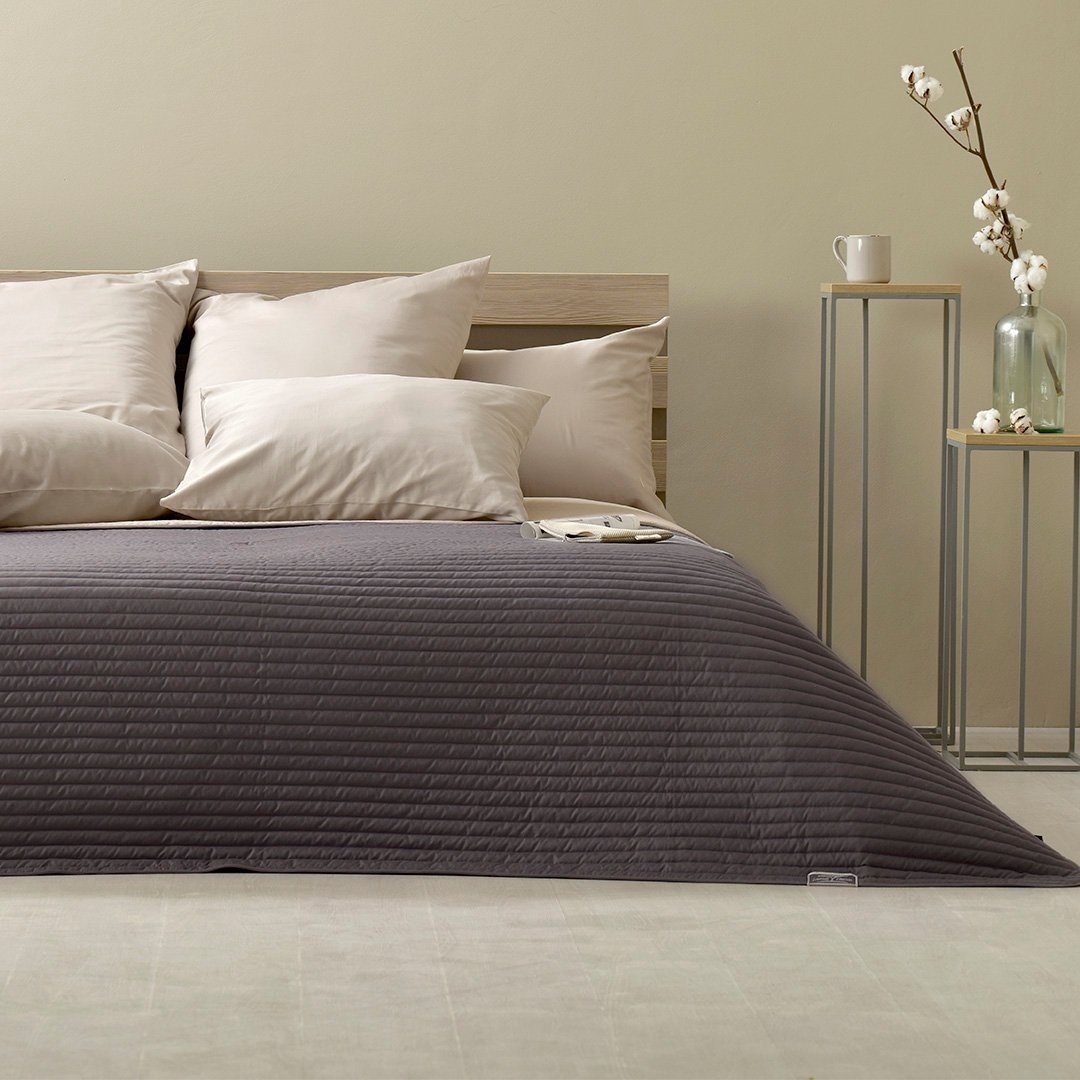 SEI Design Bettüberwurf Living Trend 240x220 Schoko, Wendedecke Bettüberwur günstig online kaufen