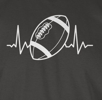 Shirtracer T-Shirt Football Herzschlag - weiß American Football NFL