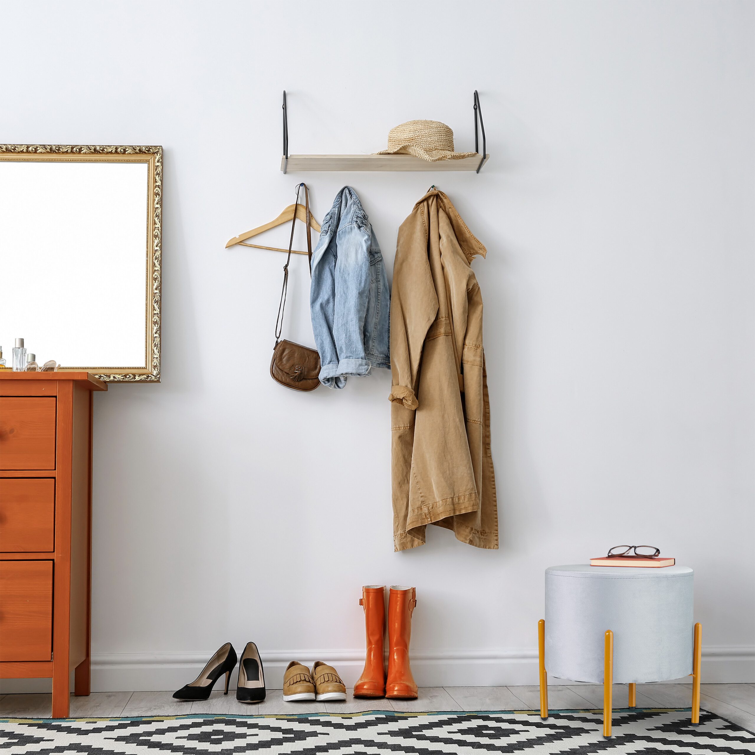 relaxdays Sitzhocker Samt Hocker mit 4 günstig online kaufen