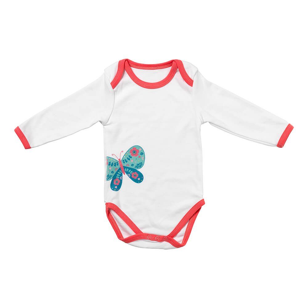 zertifiziert OEKO-TEX Schmetterling Schlummersack 3er-Pack Baby-Bodys Langarmbody langarm