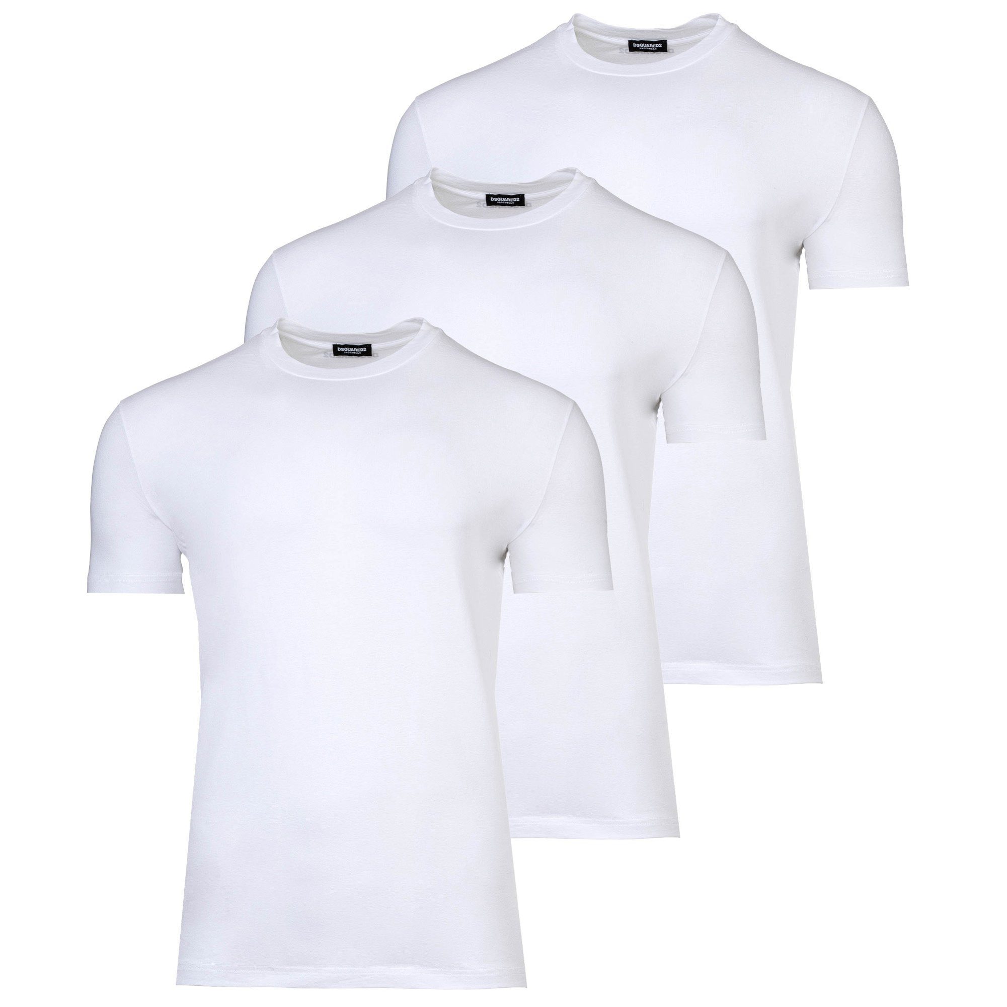 Dsquared2 T-Shirt Herren T-Shirt 3er Pack Baumwolle TRI-PACK T-SHIRT (Packung, 3er Pack)