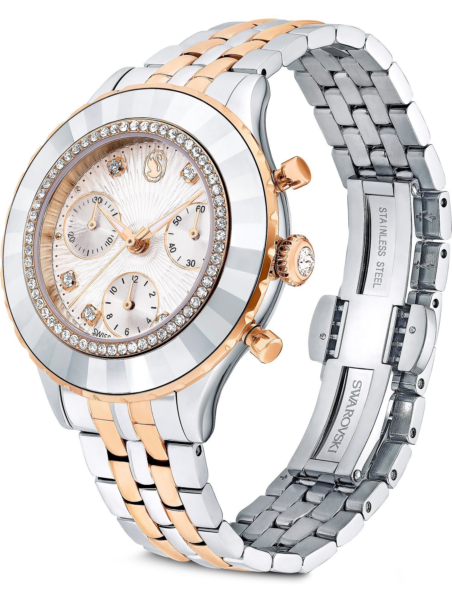 Swarovski Chronograph Swarovski Damen-Uhren Analog Quarz günstig online kaufen