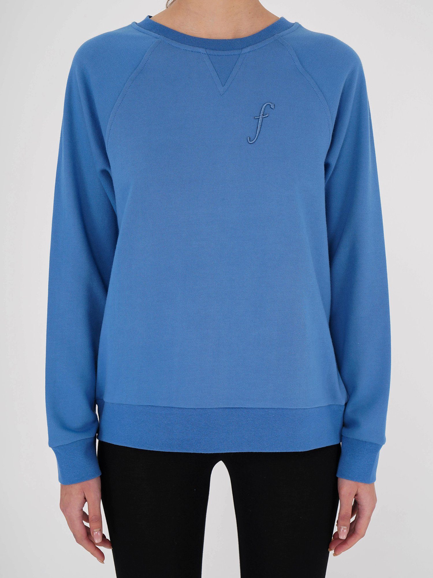 Freshlions Kurzweste Sweatshirt blau F Embroidery Freshlions