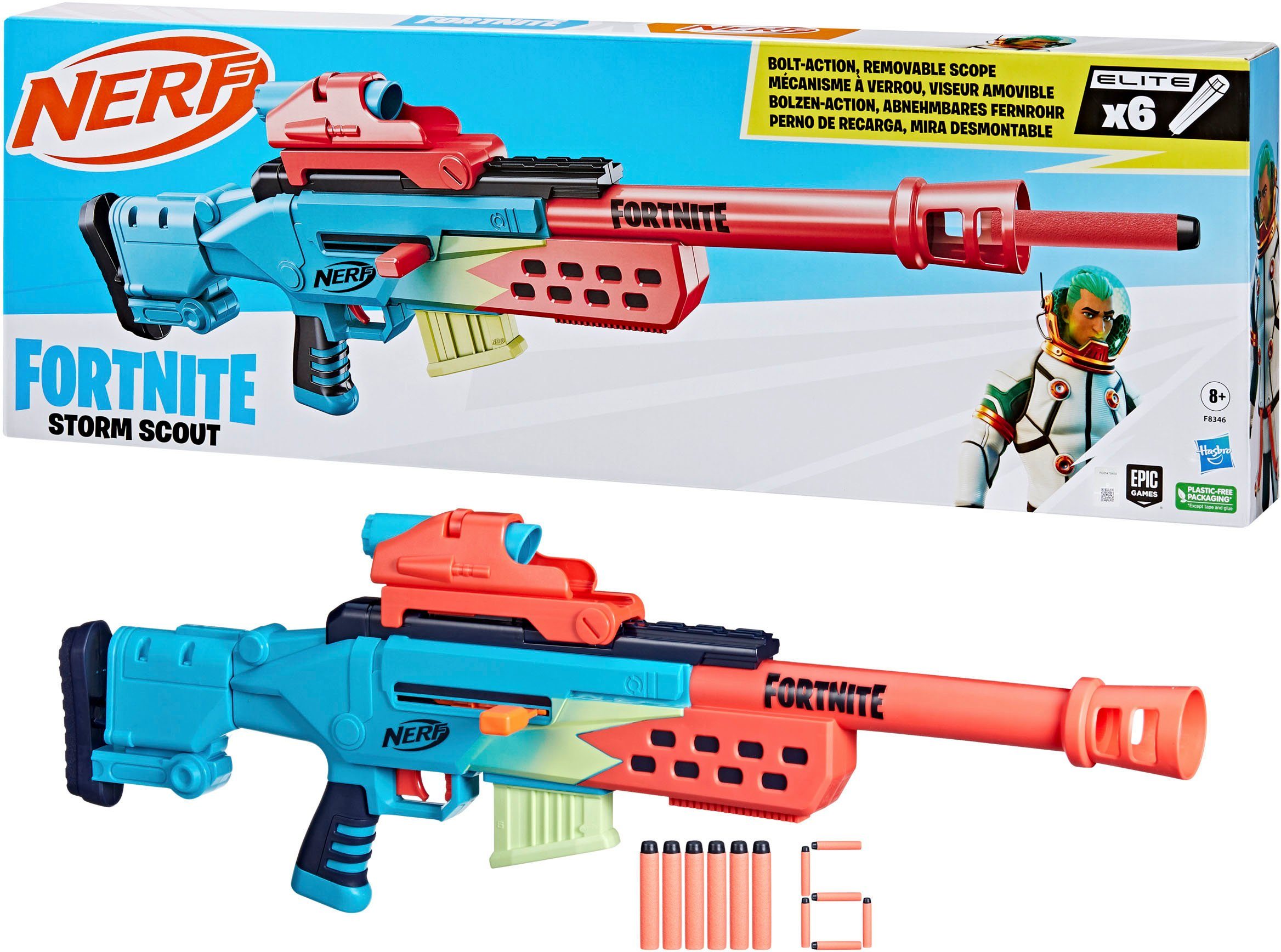 Hasbro Blaster Nerf Fortnite Storm Scout, inkl. 6 Darts