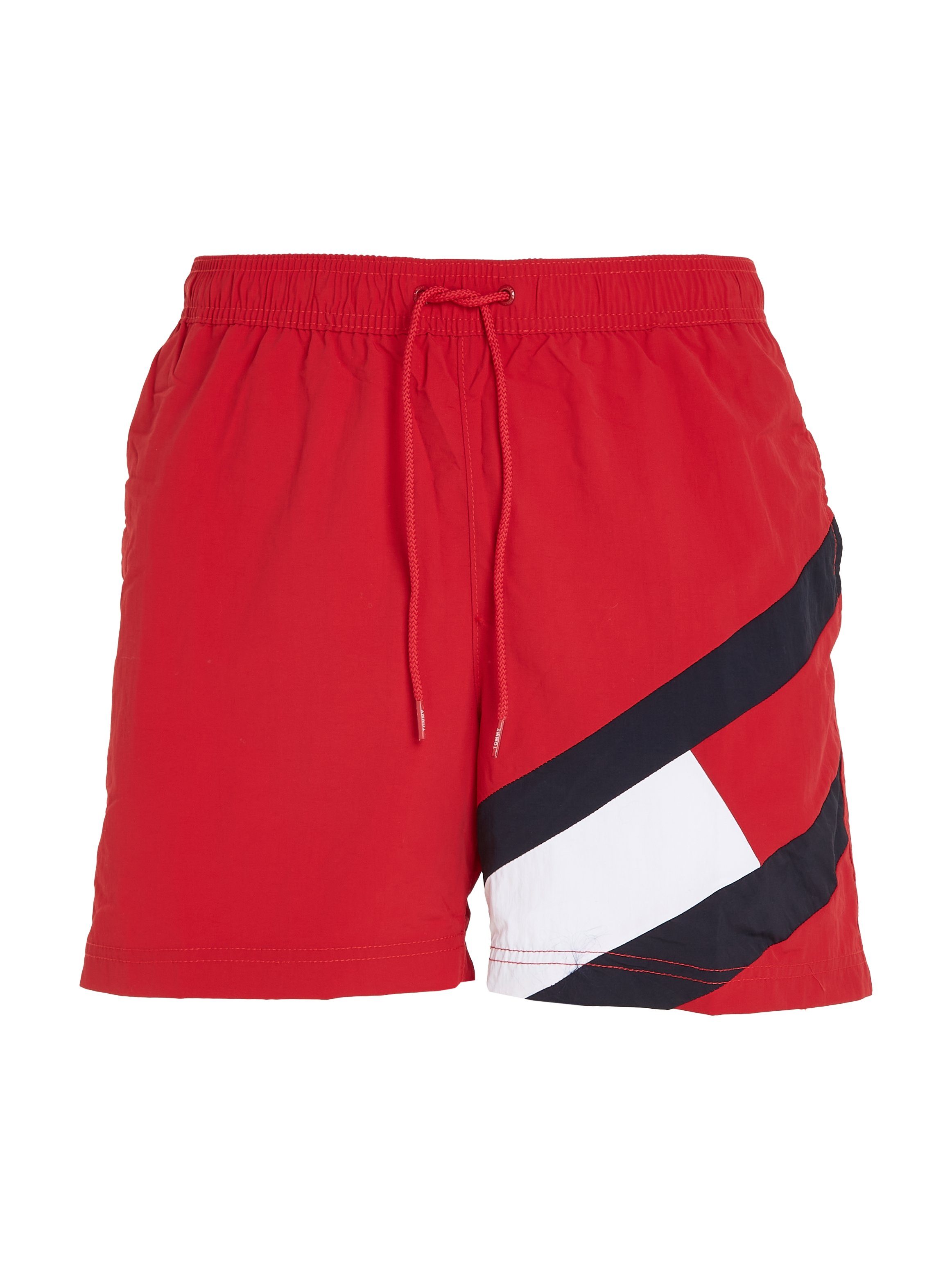 Tommy SF Badeshorts DRAWSTRING Primary-Red Hilfiger Tommy Markenlabel Hilfiger mit Swimwear MEDIUM