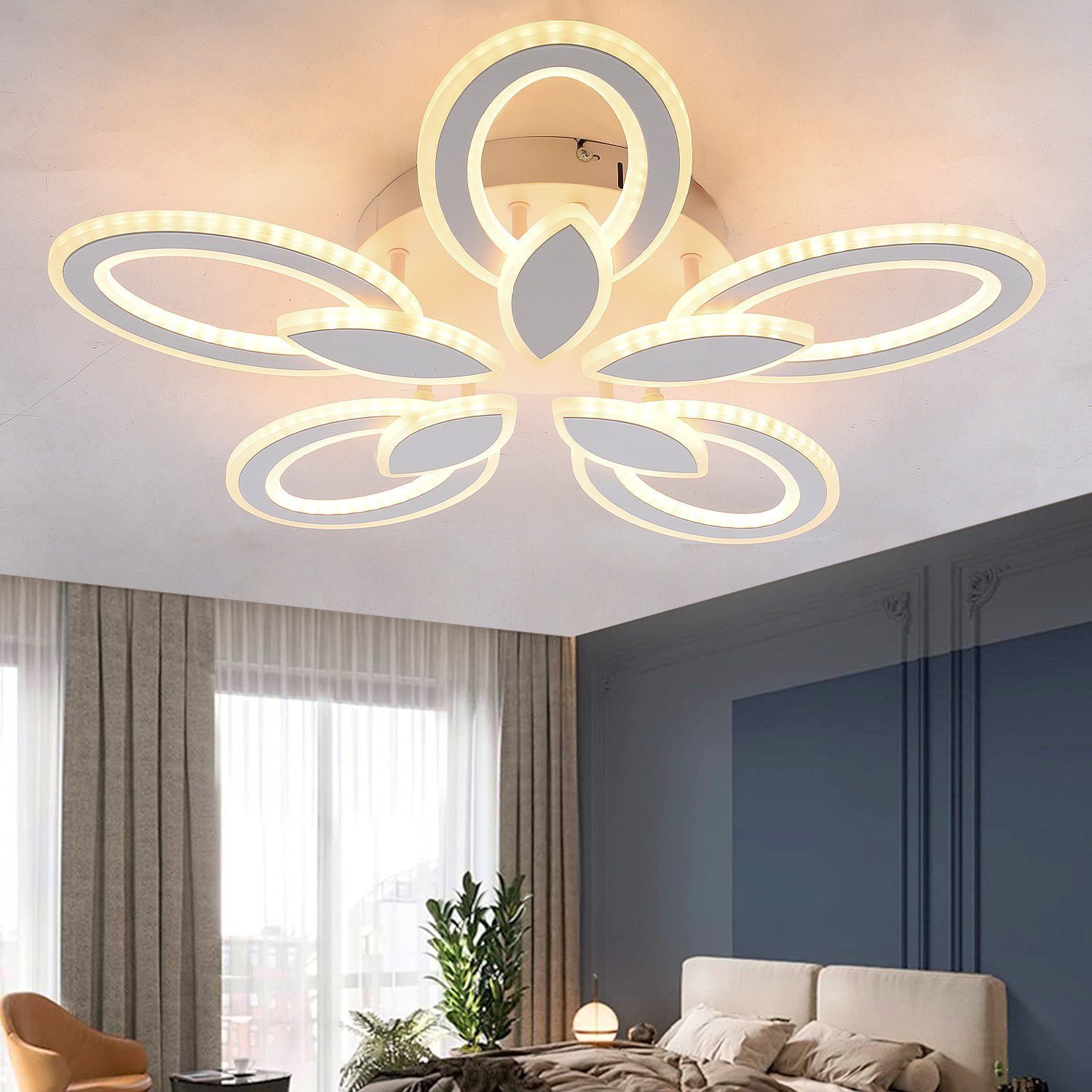 LETGOSPT Deckenleuchte Moderne LED Deckenleuchte Dimmbar günstig online kaufen