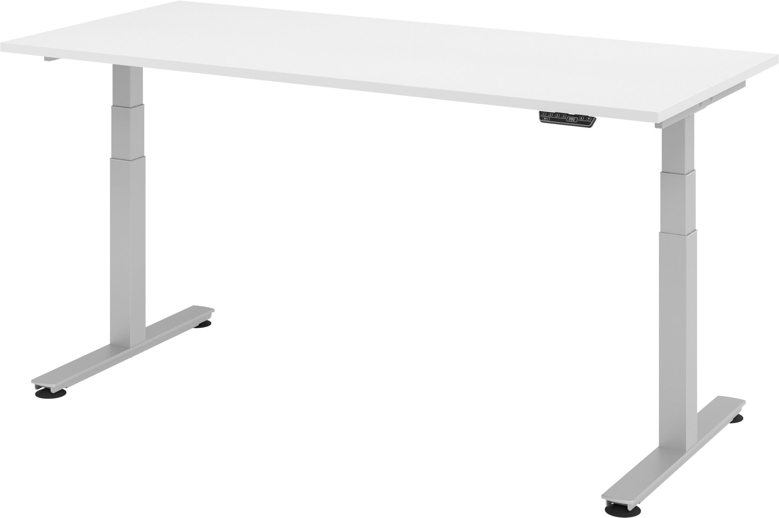 bümö Schreibtisch Schreibtisch elektrisch XDSM, Rechteck: 180 x 80 cm - Dekor: Weiß