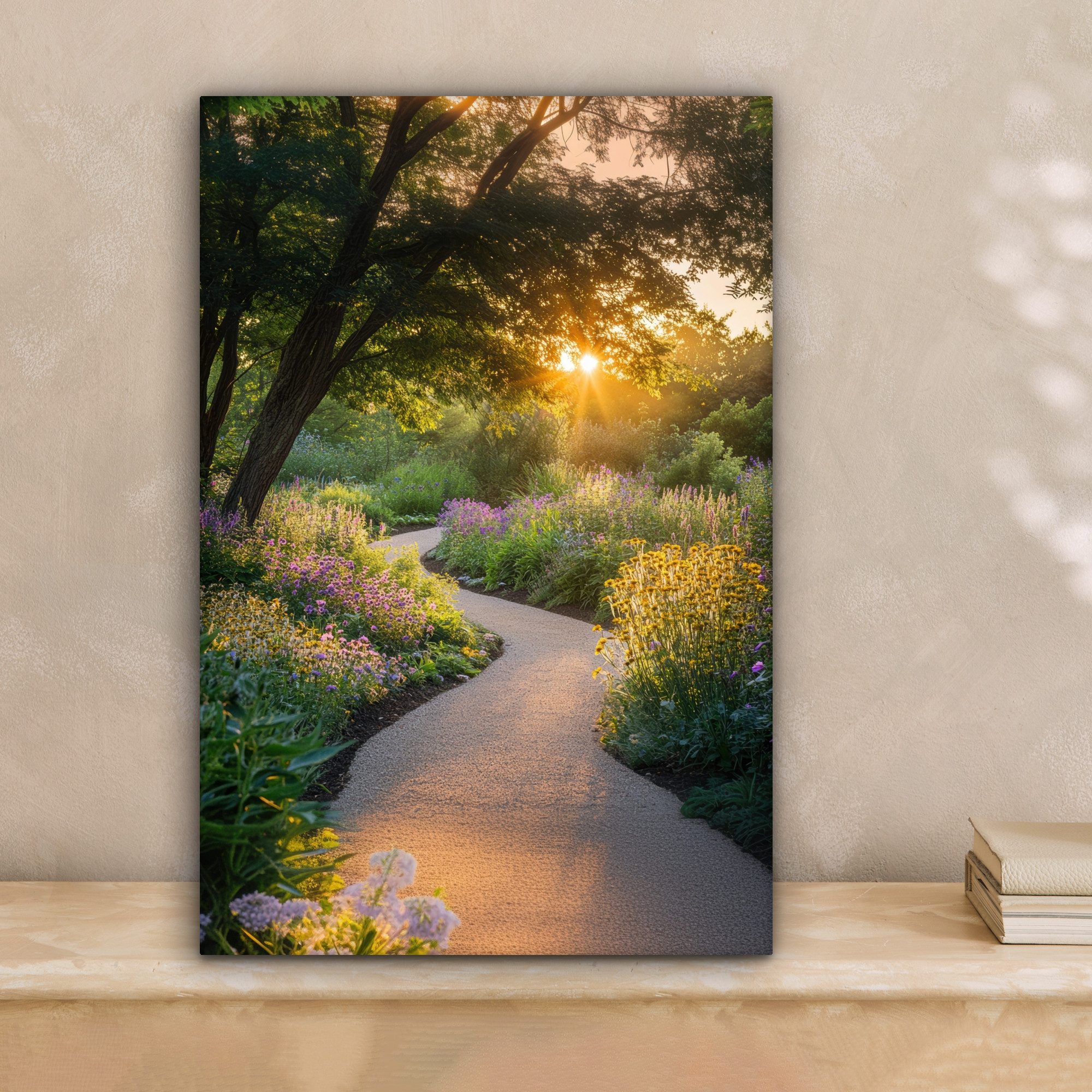 OneMillionCanvasses® Leinwandbild Weg - Blumen - günstig online kaufen