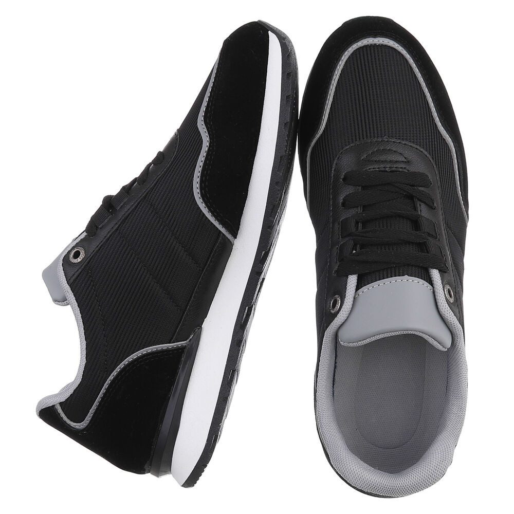 Coolwalk Herren Sneaker Sportlich mit Schnürung und Profilsohle Sneaker (91563876) Flach Sneakers in Schwarz