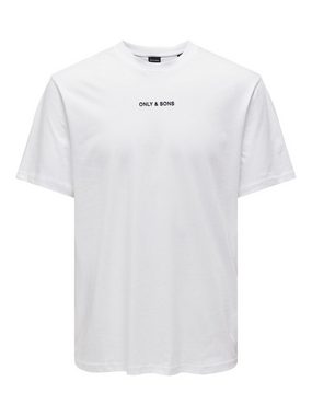 ONLY & SONS Rundhalsshirt ONSLEVI LIFE REG TEXT SS TEE NOOS