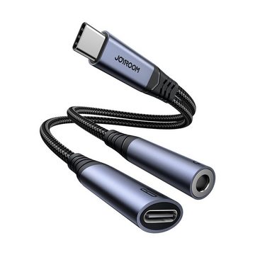 JOYROOM 2in1 DAC-Adapter USB-C auf USB-C / 3,5-mm-Miniklinke – Schwarz Adapter
