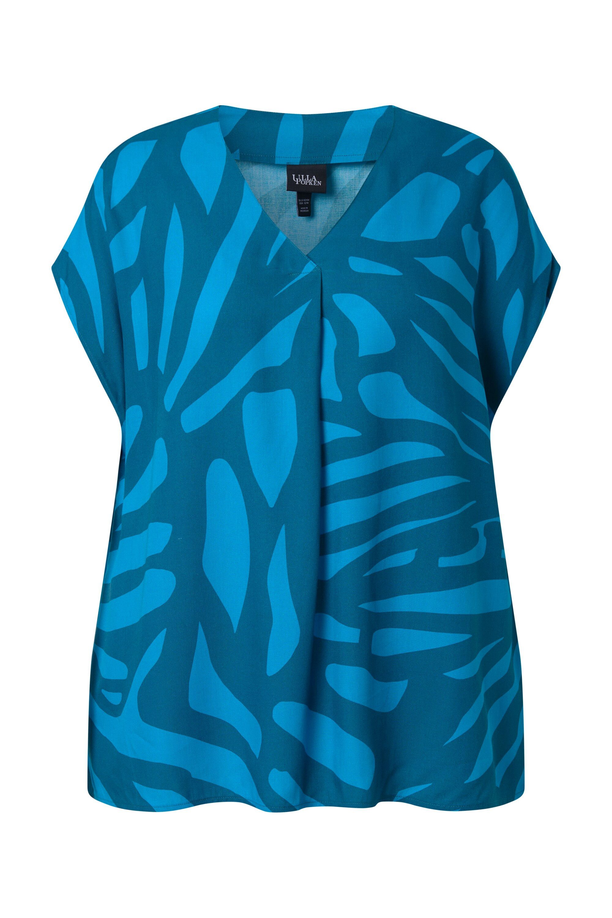 Ulla Popken Tunika Tunika Limetten Oversized V-Ausschnitt Halbarm günstig online kaufen