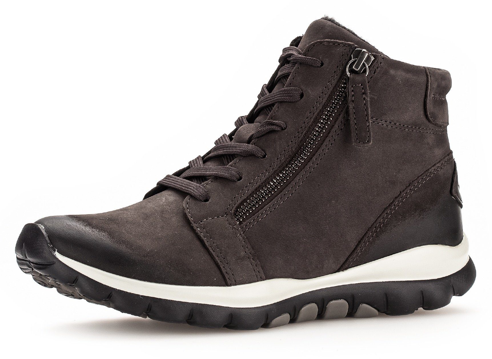 Gabor Rollingsoft Schnürboots, Keilabsatz, Komfortboots mit profilierter Gummilaufsohle