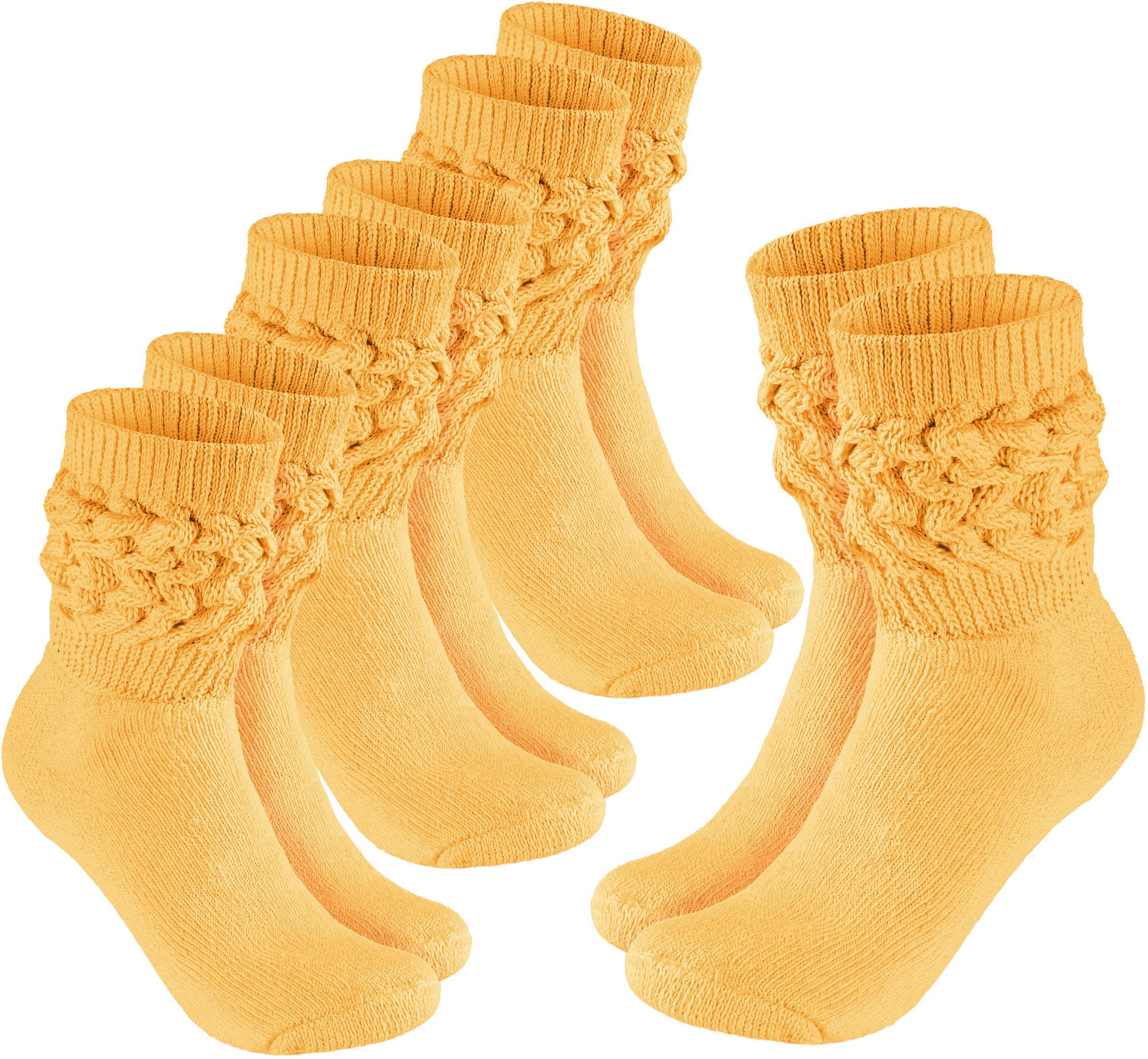 BRUBAKER Schoppersocken Slouch Носки - Damen Fitnesssocken (80s Style, 4-Paar, Baumwolle) Knit Спортивные носки für Fitness, Yoga, Workout, Gymnastik und Wellness
