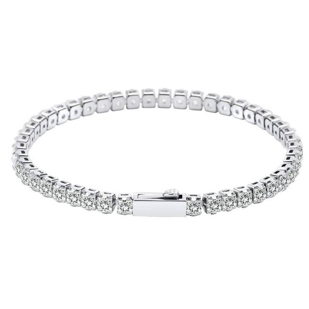 ROUGEMONT Tennisarmband Massives Funkelndes Tennisarmband 4mm 5mm 3mm Damen und Herren