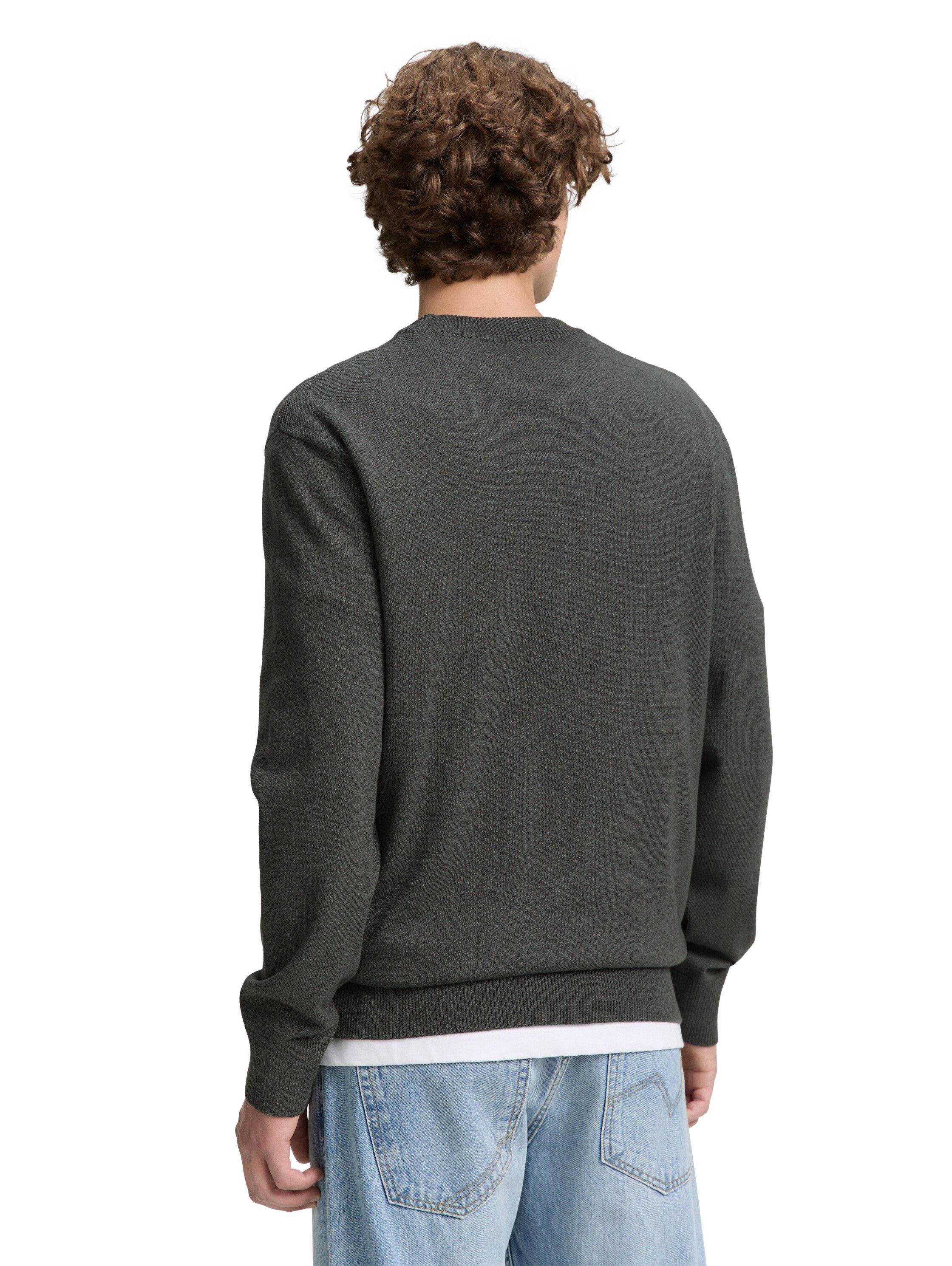 TOM TAILOR Denim Strickpullover in melierter günstig online kaufen