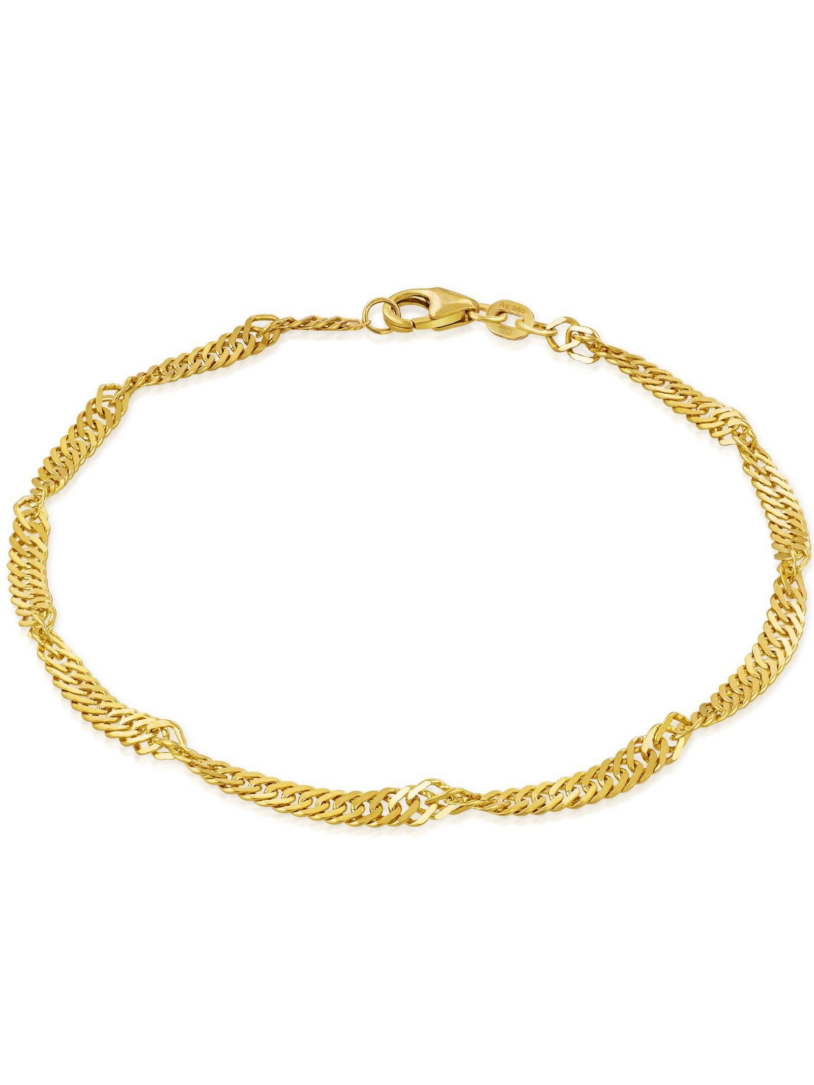 Goldarmband Armband Singapurkette 2,9mm 585 Echtgold (14 Karat)