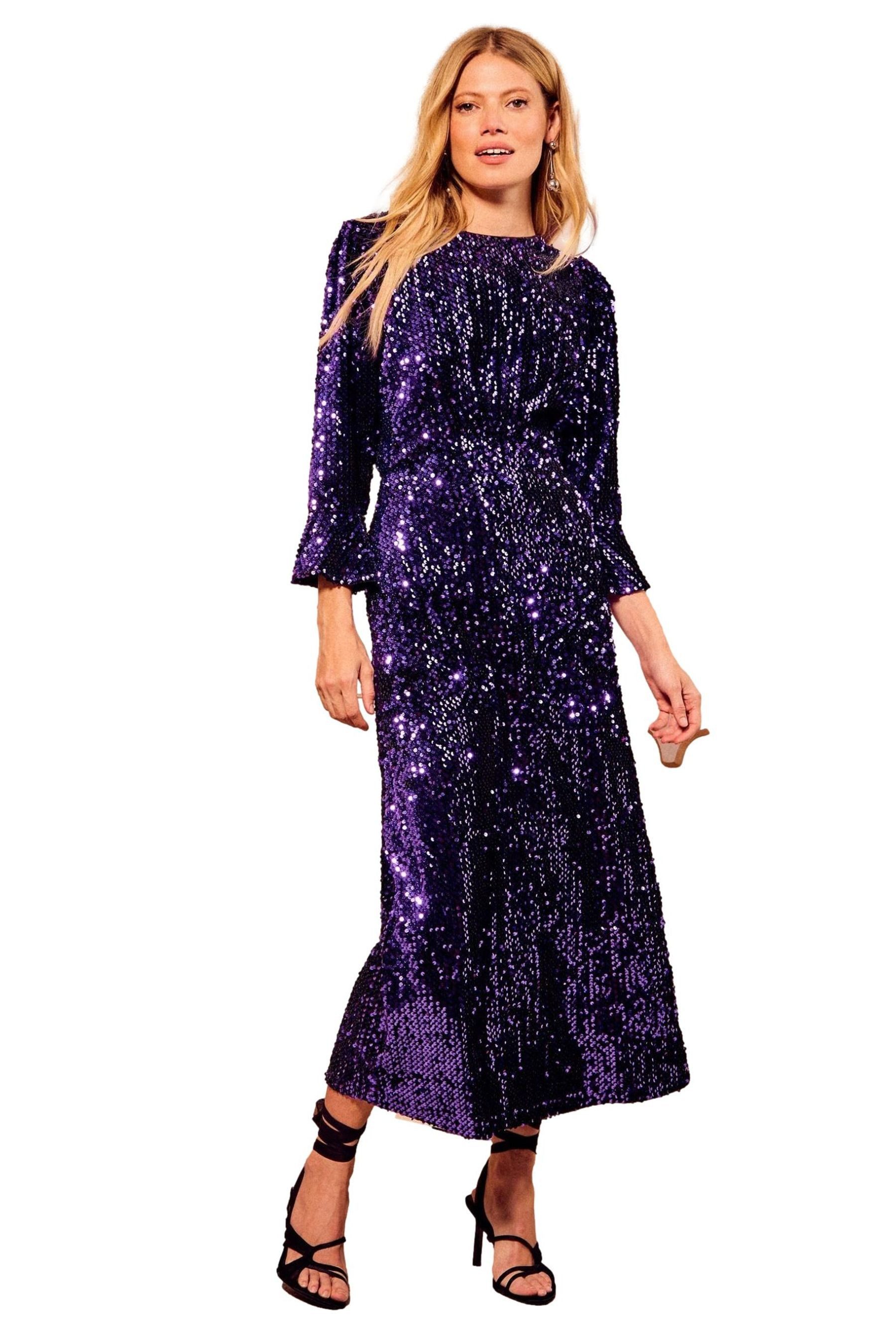 Midikleid Love & Roses Midikleid mit Pailletten