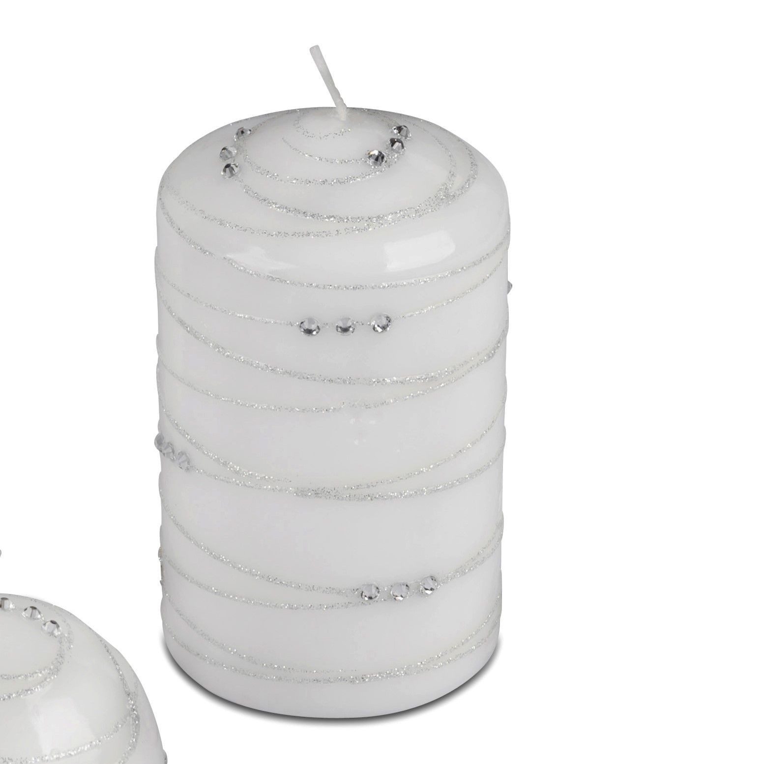 formano Stumpenkerze Spirale, Farbe: Weiß, Motiv: günstig online kaufen