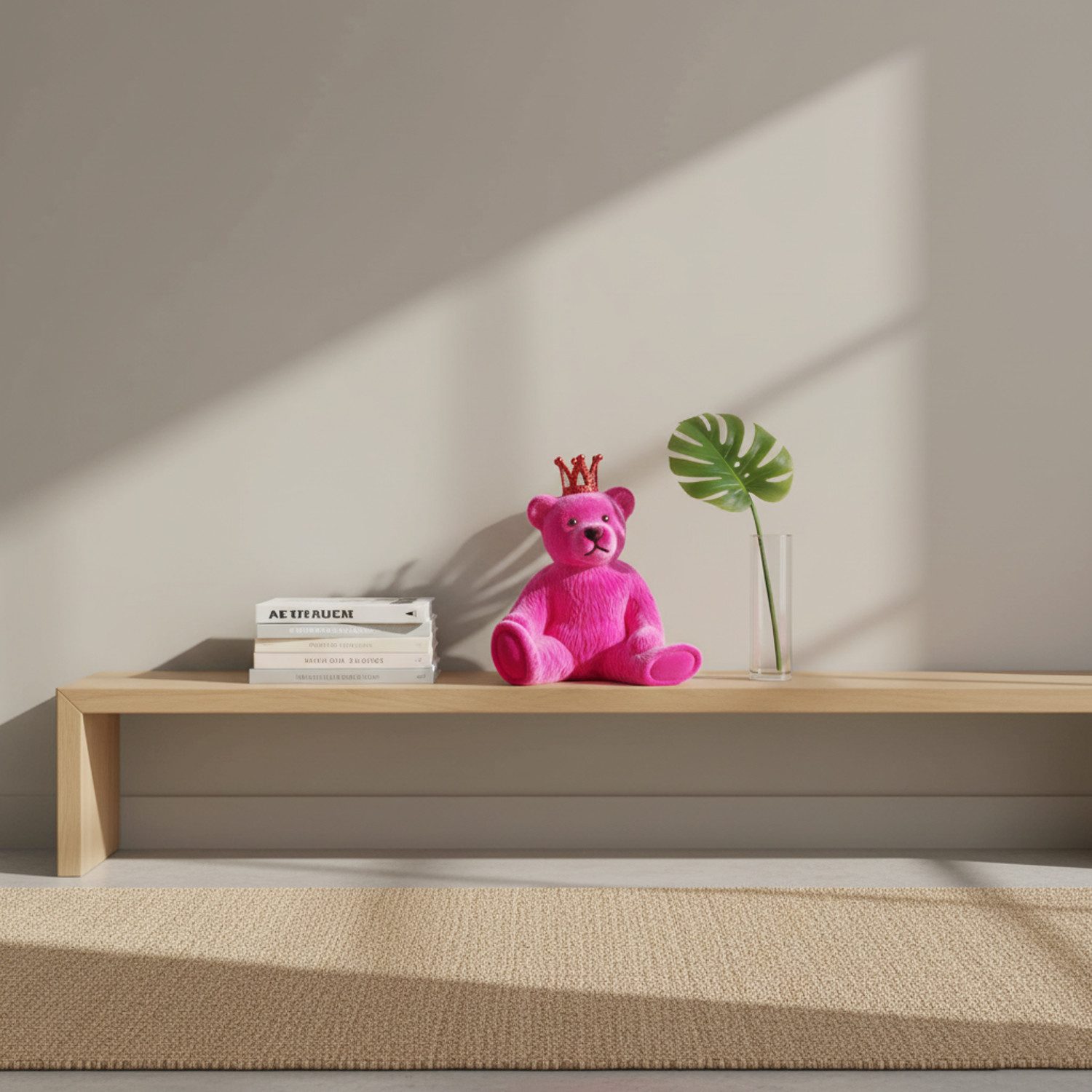 Macosa Home Dekofigur Dekofigur Teddy Pink Kunststoff beflockt (Teddybär bu günstig online kaufen