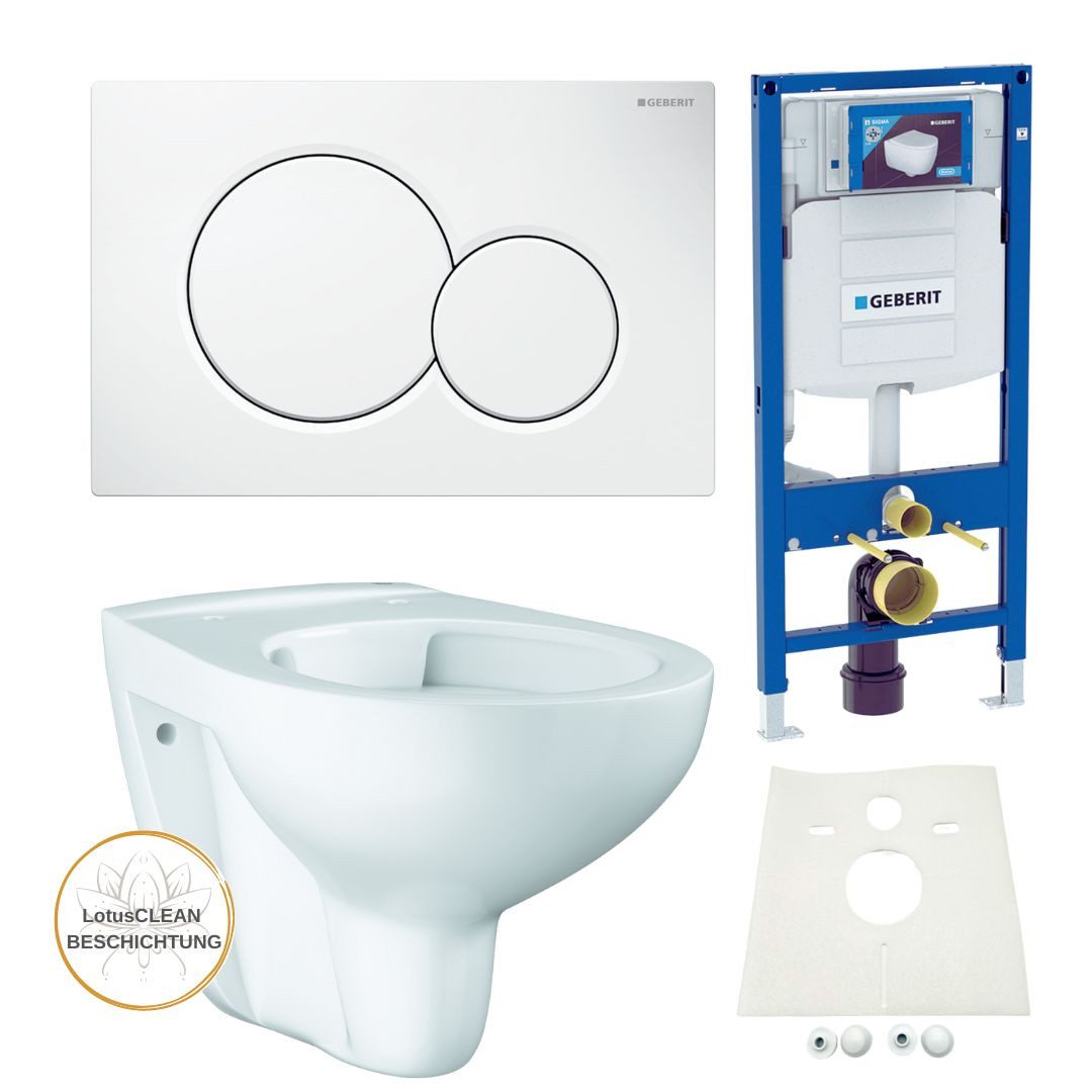 GEBERIT Vorwandelement WC Geberit Vorwandelement Sigma Grohe WC spülrandlos