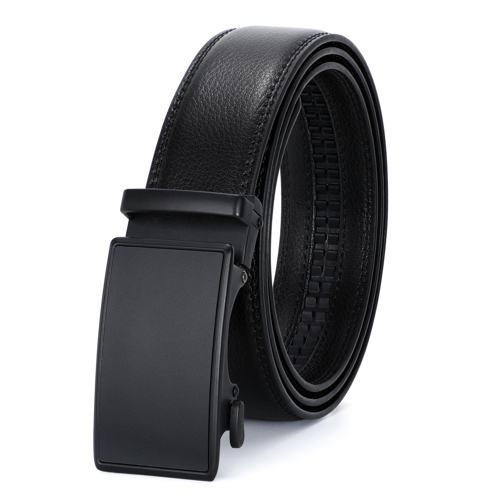 MOPUEA Ledergürtel Herren Ledergürtel, Lederratschengürtel mit Automatikschließe (stilvoller Herrengürtel 3,5 cm breit, Automatik Gürtel mit Ratsche, 1-St., für Alltag und Business, inkl. Aufbewahrungsbox) Herrengeschenk, Hochwertige Verarbeitung