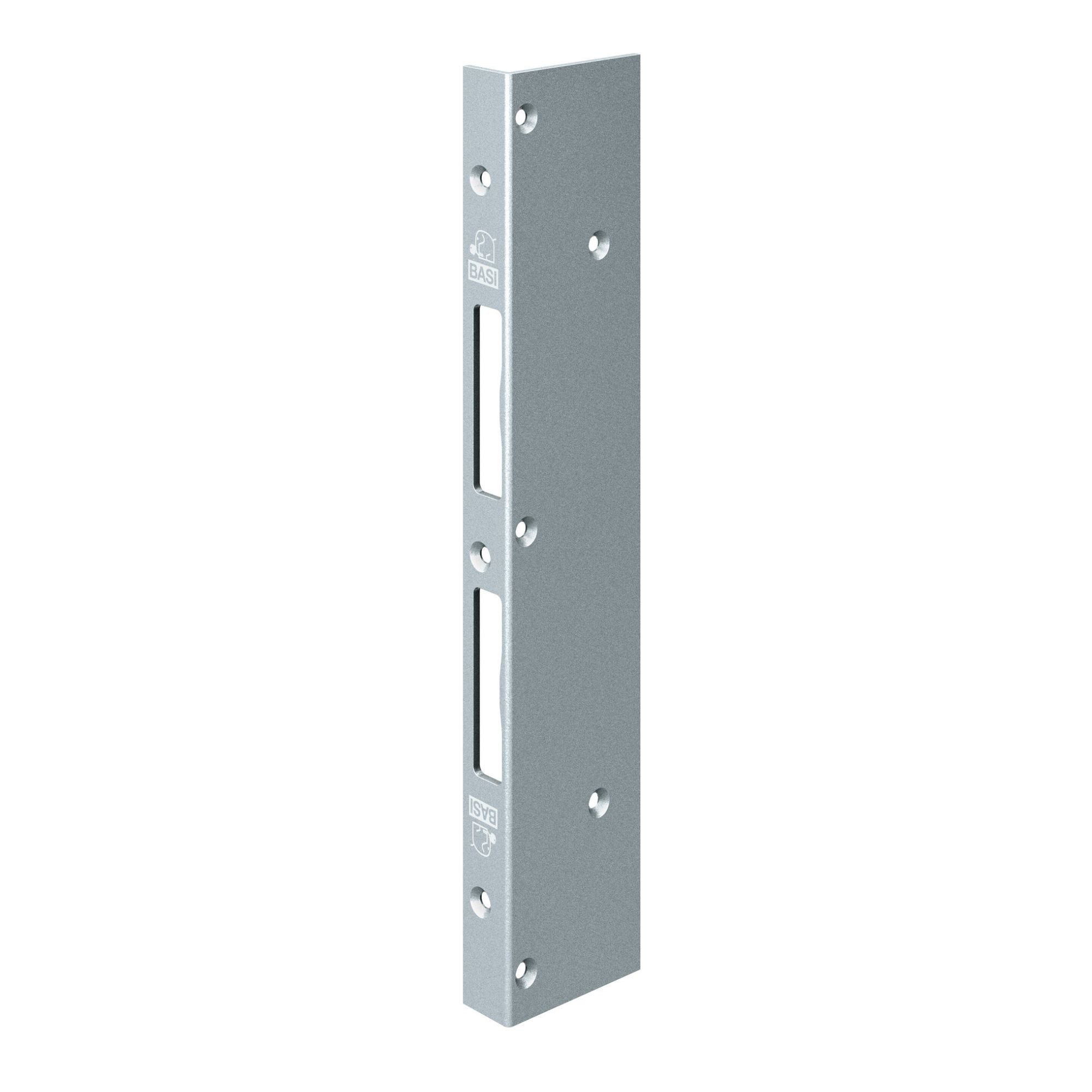 BASI Winkelschließblech Reparaturschließblech, (Packung), für Innentüren/Holztüren, DIN R/L, käntig, verzinkt, 300x60x21x3 mm
