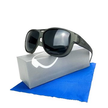 ActiveSol SUNGLASSES Pilotenbrille El Pavana Kategorie 4 Überziehsonnenbrille Besonders dunkle Gläser – Kategorie 4