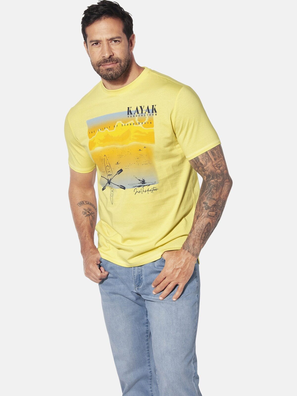 Jan Vanderstorm T-Shirt HEYFAR mit Naturmotiv günstig online kaufen